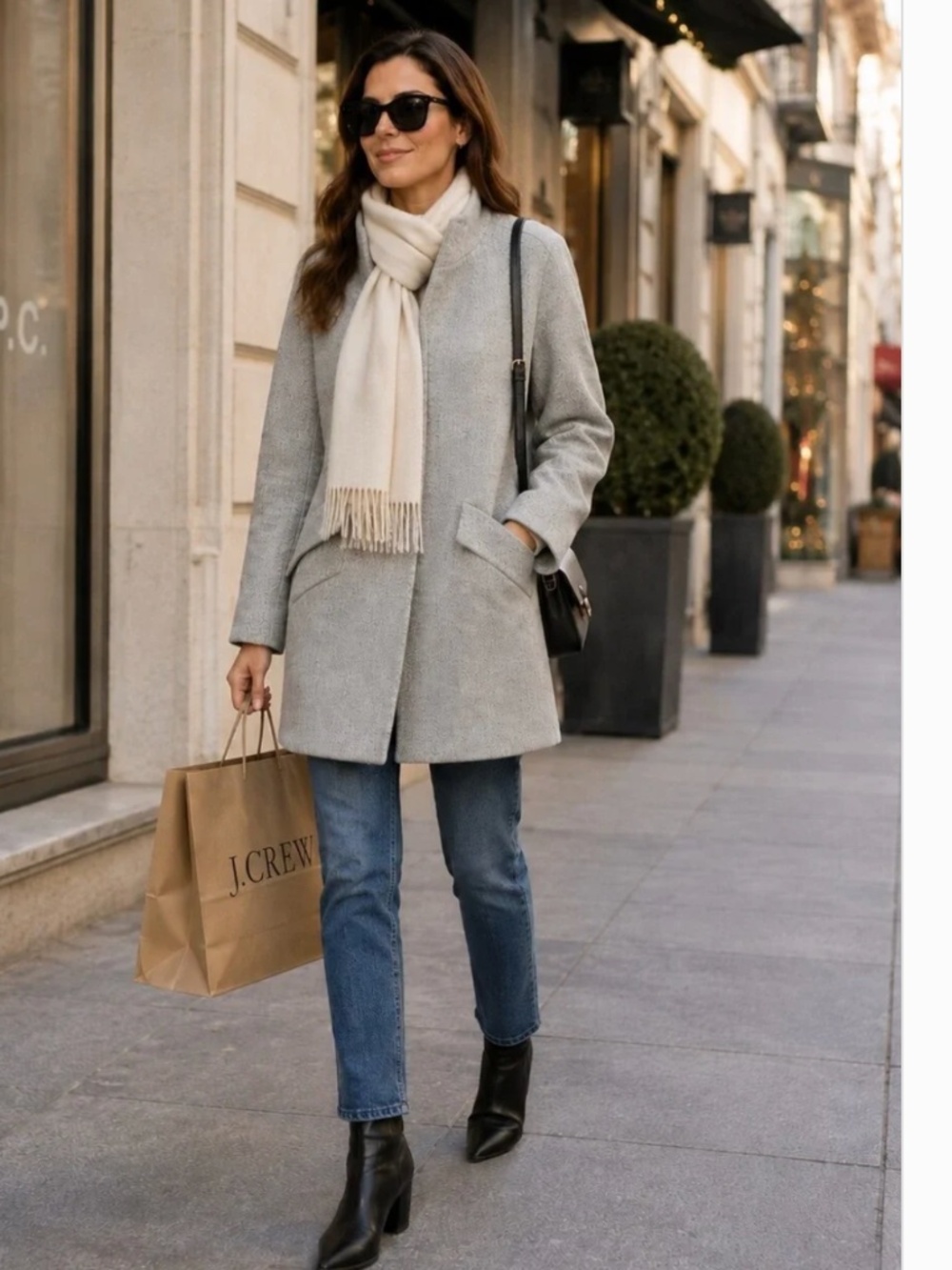J. Crew Dark Green Cocoon Coat | Italian Stadium Cloth by Nello Gori | 10 Tall - Picture 1 of 5